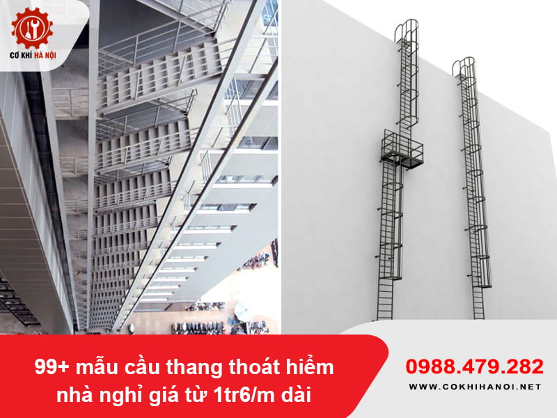 99+ mẫu cầu thang thoát hiểm nhà nghỉ giá từ 1tr6/m dài