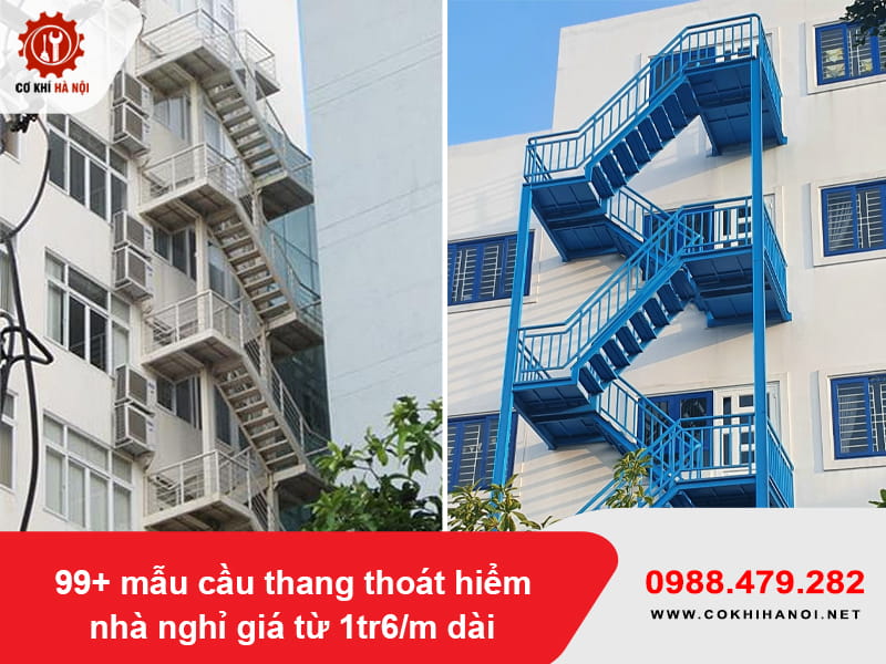 99+ mẫu cầu thang thoát hiểm nhà nghỉ giá từ 1tr6/m dài