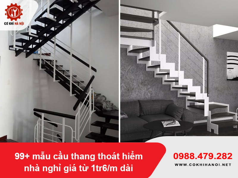 99+ mẫu cầu thang thoát hiểm nhà nghỉ giá từ 1tr6/m dài