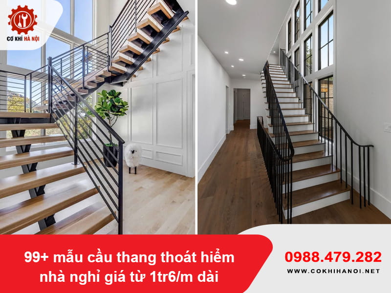 99+ mẫu cầu thang thoát hiểm nhà nghỉ giá từ 1tr6/m dài