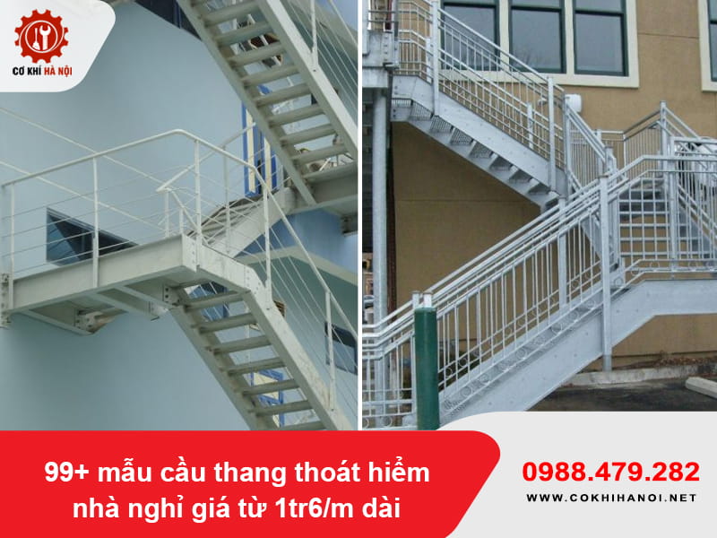 99+ mẫu cầu thang thoát hiểm nhà nghỉ giá từ 1tr6/m dài