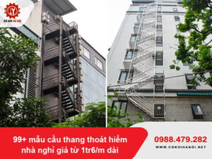 99+ mẫu cầu thang thoát hiểm nhà nghỉ giá từ 1tr6/m dài