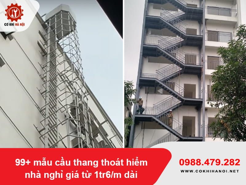 99+ mẫu cầu thang thoát hiểm nhà nghỉ giá từ 1tr6/m dài