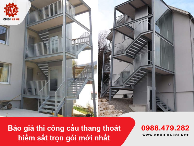 Báo giá thi công cầu thang thoát hiểm sắt trọn gói mới nhất