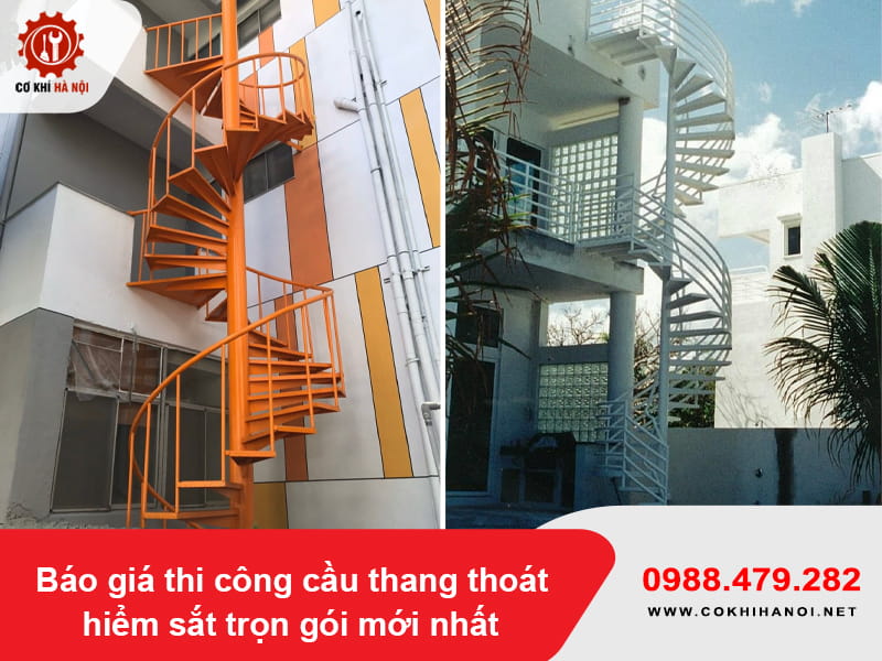 Báo giá thi công cầu thang thoát hiểm sắt trọn gói mới nhất