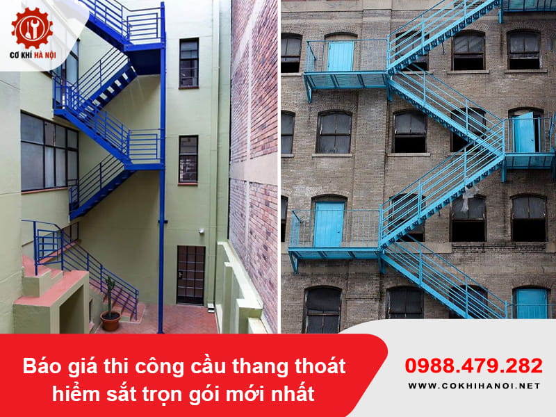 Báo giá thi công cầu thang thoát hiểm sắt trọn gói mới nhất
