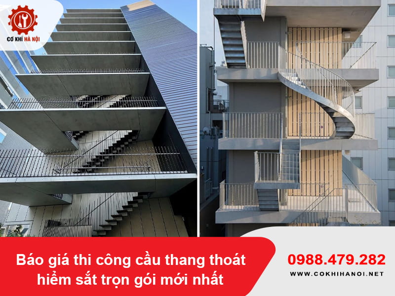 Báo giá thi công cầu thang thoát hiểm sắt trọn gói mới nhất