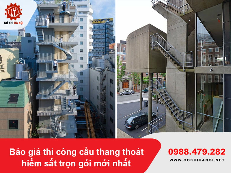 Báo giá thi công cầu thang thoát hiểm sắt trọn gói mới nhất