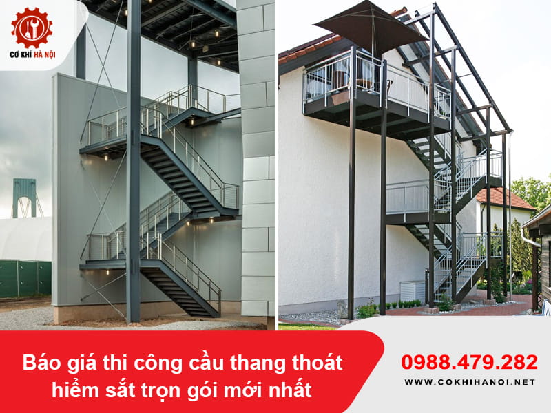 Báo giá thi công cầu thang thoát hiểm sắt trọn gói mới nhất