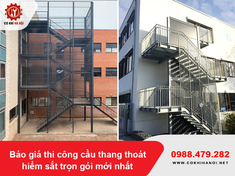 Báo giá thi công cầu thang thoát hiểm sắt trọn gói mới nhất