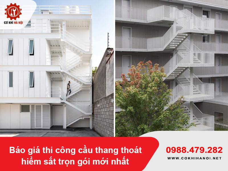 Báo giá thi công cầu thang thoát hiểm sắt trọn gói mới nhất