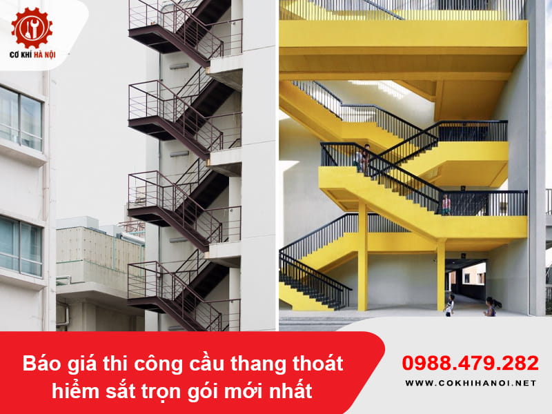 Báo giá thi công cầu thang thoát hiểm sắt trọn gói mới nhất