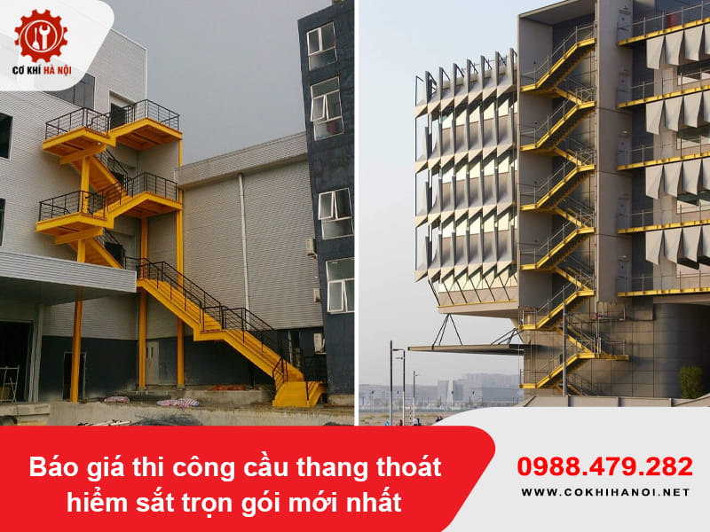 Báo giá thi công cầu thang thoát hiểm sắt trọn gói mới nhất