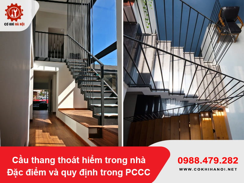 Cầu thang thoát hiểm trong nhà: Đặc điểm và quy định trong PCCC Cầu thang thoát hiểm trong nhà: Đặc điểm và quy định trong PCCC