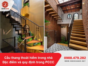 Cầu thang thoát hiểm trong nhà: Đặc điểm và quy định trong PCCC