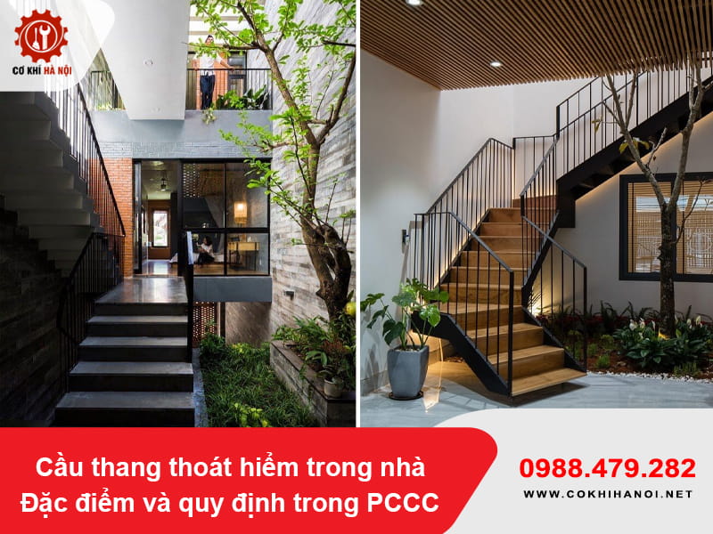 Cầu thang thoát hiểm trong nhà: Đặc điểm và quy định trong PCCC Cầu thang thoát hiểm trong nhà: Đặc điểm và quy định trong PCCC