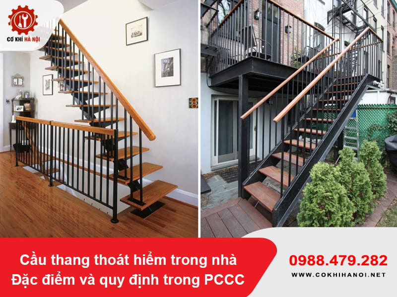 Cầu thang thoát hiểm trong nhà: Đặc điểm và quy định trong PCCC Cầu thang thoát hiểm trong nhà: Đặc điểm và quy định trong PCCC