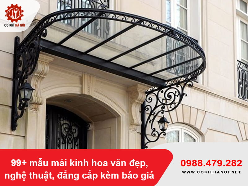 99+ mẫu mái kính hoa văn đẹp, nghệ thuật, đẳng cấp kèm báo giá