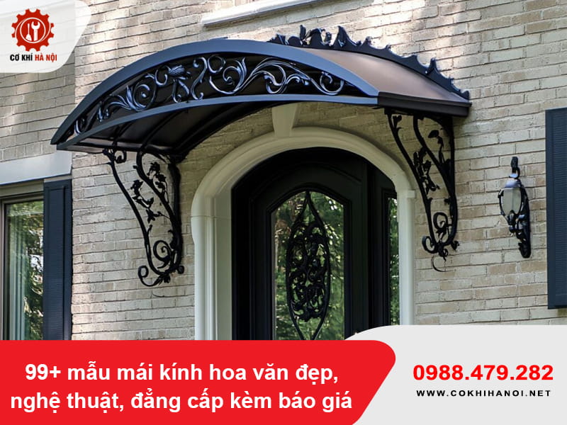 99+ mẫu mái kính hoa văn đẹp, nghệ thuật, đẳng cấp kèm báo giá