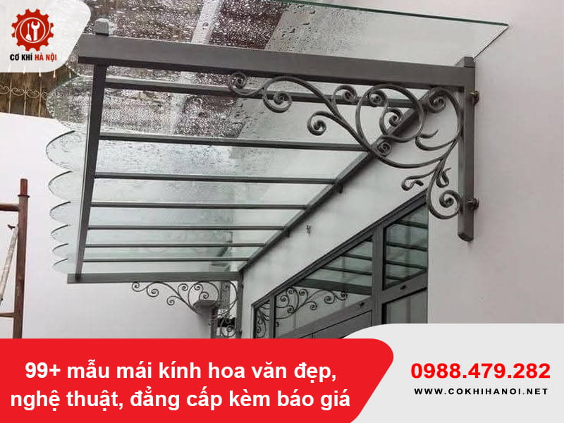 99+ mẫu mái kính hoa văn đẹp, nghệ thuật, đẳng cấp kèm báo giá