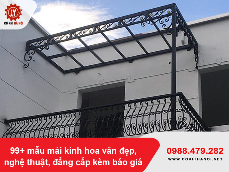 99+ mẫu mái kính hoa văn đẹp, nghệ thuật, đẳng cấp kèm báo giá