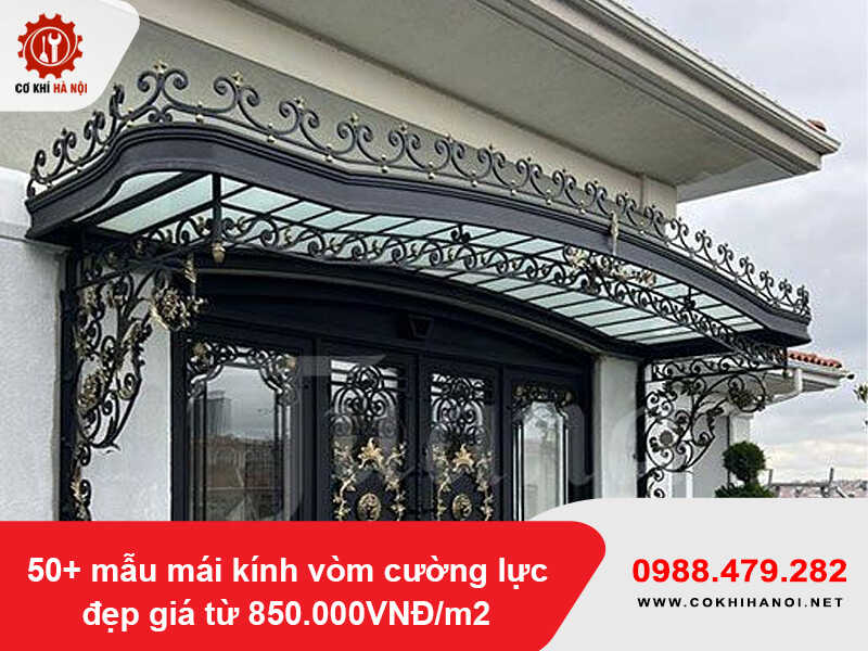 50+ mẫu mái kính vòm cường lực đẹp giá từ 850.000VNĐ/m2