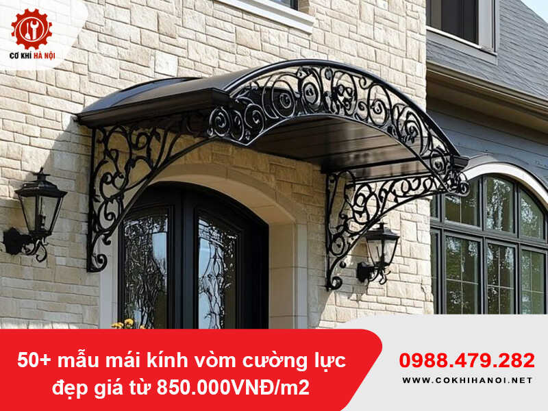 50+ mẫu mái kính vòm cường lực đẹp giá từ 850.000VNĐ/m2