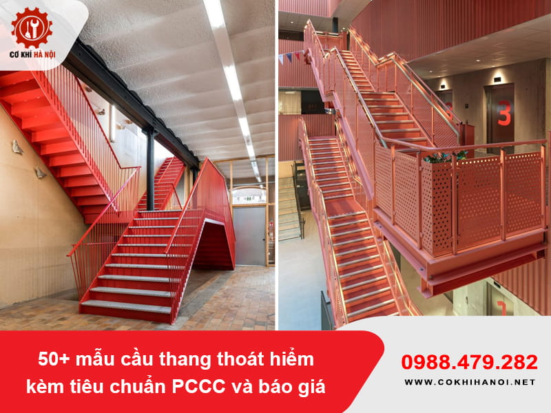 50+ mẫu cầu thang thoát hiểm kèm tiêu chuẩn PCCC và báo giá
