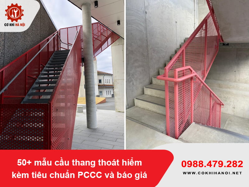 50+ mẫu cầu thang thoát hiểm kèm tiêu chuẩn PCCC và báo giá