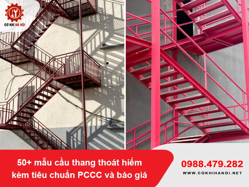 50+ mẫu cầu thang thoát hiểm kèm tiêu chuẩn PCCC và báo giá