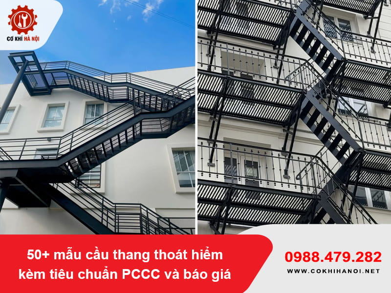 50+ mẫu cầu thang thoát hiểm kèm tiêu chuẩn PCCC và báo giá