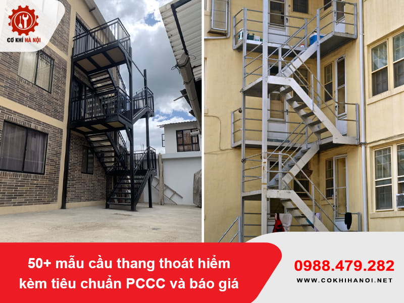 50+ mẫu cầu thang thoát hiểm kèm tiêu chuẩn PCCC và báo giá