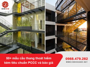 50+ mẫu cầu thang thoát hiểm kèm tiêu chuẩn PCCC và báo giá