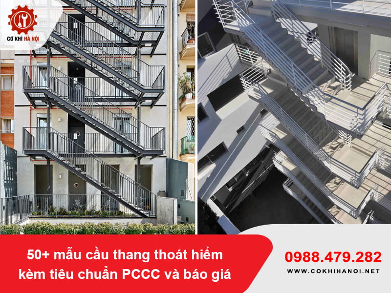 50+ mẫu cầu thang thoát hiểm kèm tiêu chuẩn PCCC và báo giá