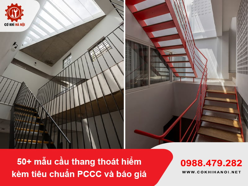 50+ mẫu cầu thang thoát hiểm kèm tiêu chuẩn PCCC và báo giá