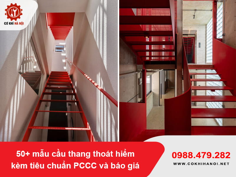 50+ mẫu cầu thang thoát hiểm kèm tiêu chuẩn PCCC và báo giá