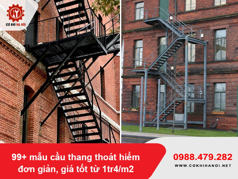 99+ mẫu cầu thang thoát hiểm đơn giản, giá tốt từ 1tr4/m2