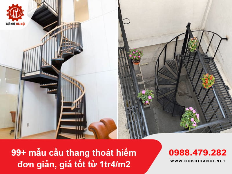99+ mẫu cầu thang thoát hiểm đơn giản, giá tốt từ 1tr4/m2