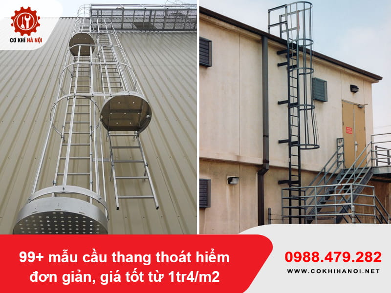 99+ mẫu cầu thang thoát hiểm đơn giản, giá tốt từ 1tr4/m2