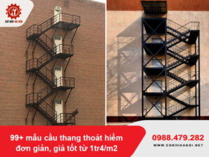 99+ mẫu cầu thang thoát hiểm đơn giản, giá tốt từ 1tr4/m2
