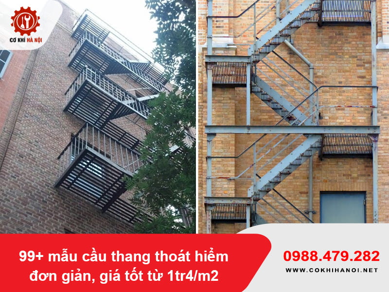 99+ mẫu cầu thang thoát hiểm đơn giản, giá tốt từ 1tr4/m2