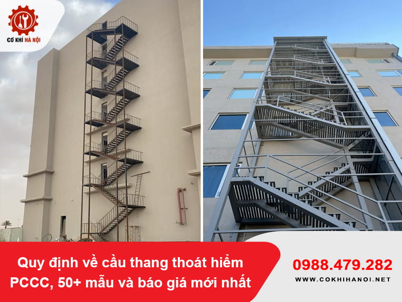 Quy định về cầu thang thoát hiểm PCCC, 50+ mẫu và báo giá mới nhất