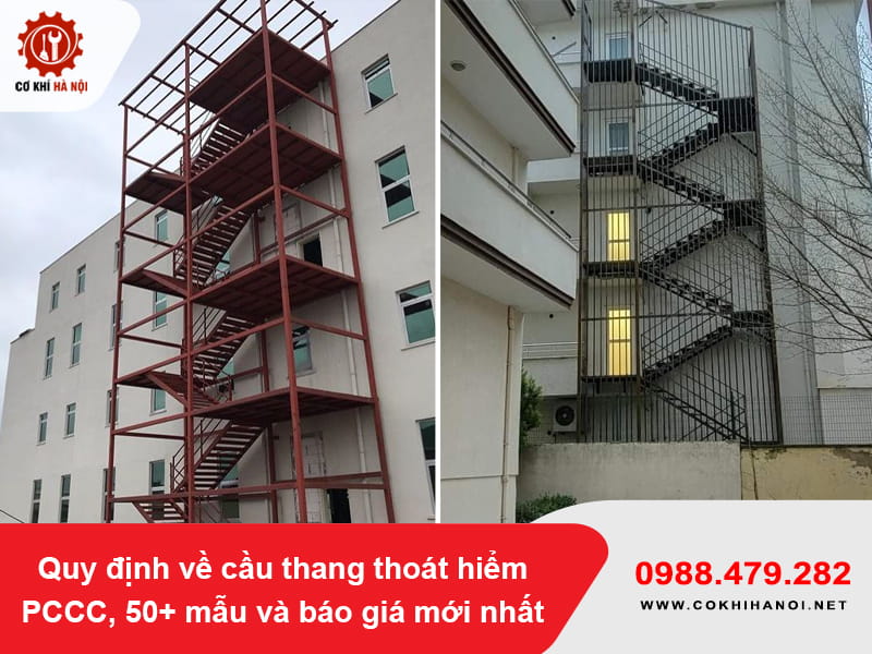 Quy định về cầu thang thoát hiểm PCCC, 50+ mẫu và báo giá mới nhất