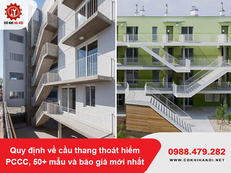 Quy định về cầu thang thoát hiểm PCCC, 50+ mẫu và báo giá mới nhất