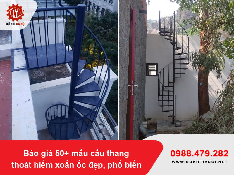 Báo giá 50+ mẫu cầu thang thoát hiểm xoắn ốc đẹp, phổ biến Báo giá 50+ mẫu cầu thang thoát hiểm xoắn ốc đẹp, phổ biến