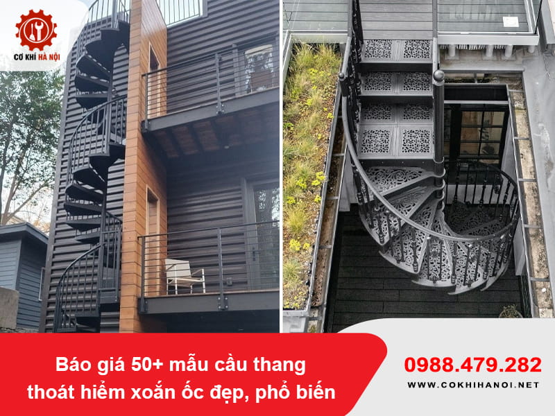 Báo giá 50+ mẫu cầu thang thoát hiểm xoắn ốc đẹp, phổ biến Báo giá 50+ mẫu cầu thang thoát hiểm xoắn ốc đẹp, phổ biến