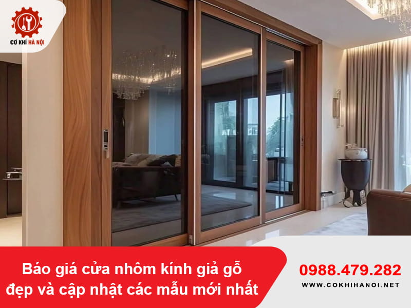 Báo giá cửa nhôm kính giả gỗ đẹp và 30+ mẫu mới nhất