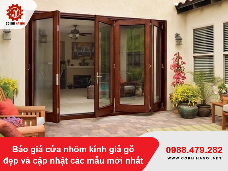 Báo giá cửa nhôm kính giả gỗ đẹp và 30+ mẫu mới nhất
