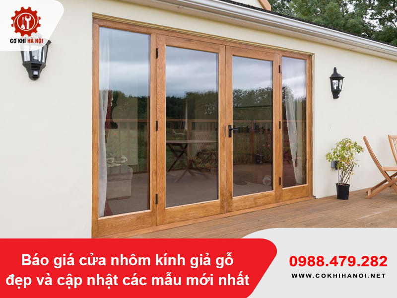 Báo giá cửa nhôm kính giả gỗ đẹp và 30+ mẫu mới nhất