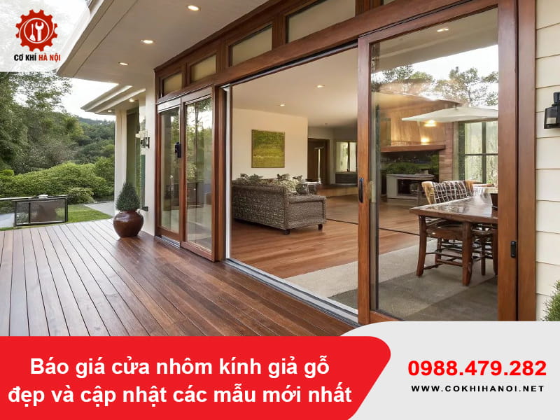 Báo giá cửa nhôm kính giả gỗ đẹp và 30+ mẫu mới nhất
